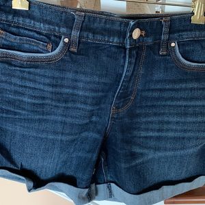 White House Black Market Womens 5” Cuffed Denim shorts Size 10